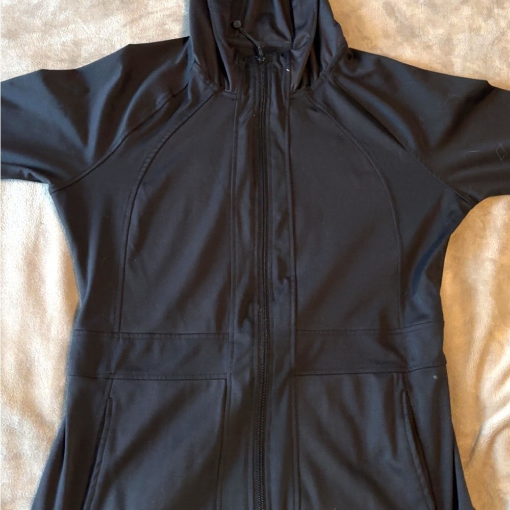 Women’s Black Slim Fit Active Zip Up